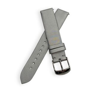 MICHELE 18mm Silver Gray Satin Replacement Watch Strap Rare NWOT with Pouch